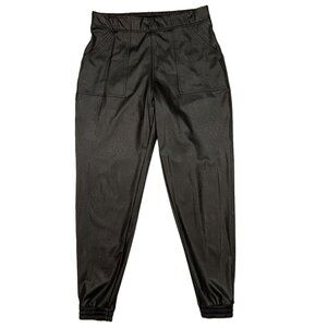 SPANX Black Track Pants High-Waisted Relaxed Fit